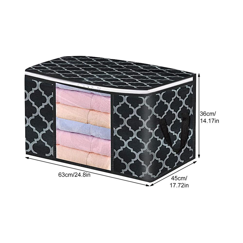 Blanket Storage Bags With Zipper Foldable Bedding Container Large Pillow Bin For Clothes Blankets Comforters Bedding Sets Sturdy