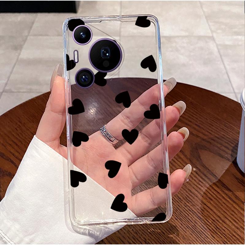 Back Cover For Huawei Pura70 Pura 70 Pro Plus Case Luxury Cute Love Rabbit Funny Pattern Clear Soft Slim TPU Silicone Phone Case