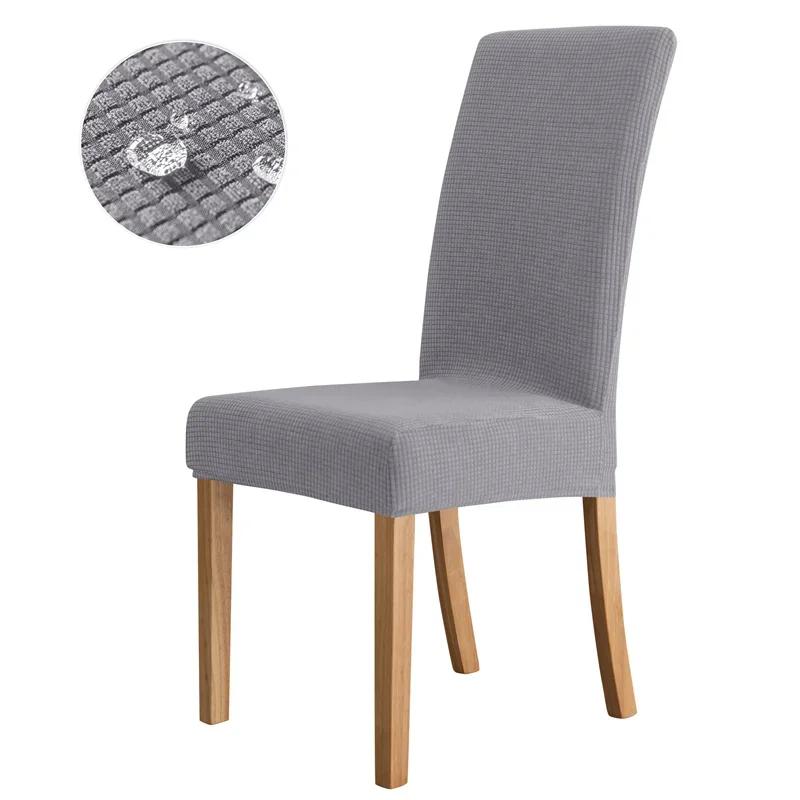 Waterproof Chair Cover Dining Room Stretch Chair Covers for M Large Chair Polar Fleece Seat Slipcovers for Party Wedding Home