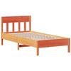 VidaXL Bed Frames and Headboards, Single Bed with Slat Base, Adult Bed, Bedroom Furniture, Modern, Wax Brown 842657