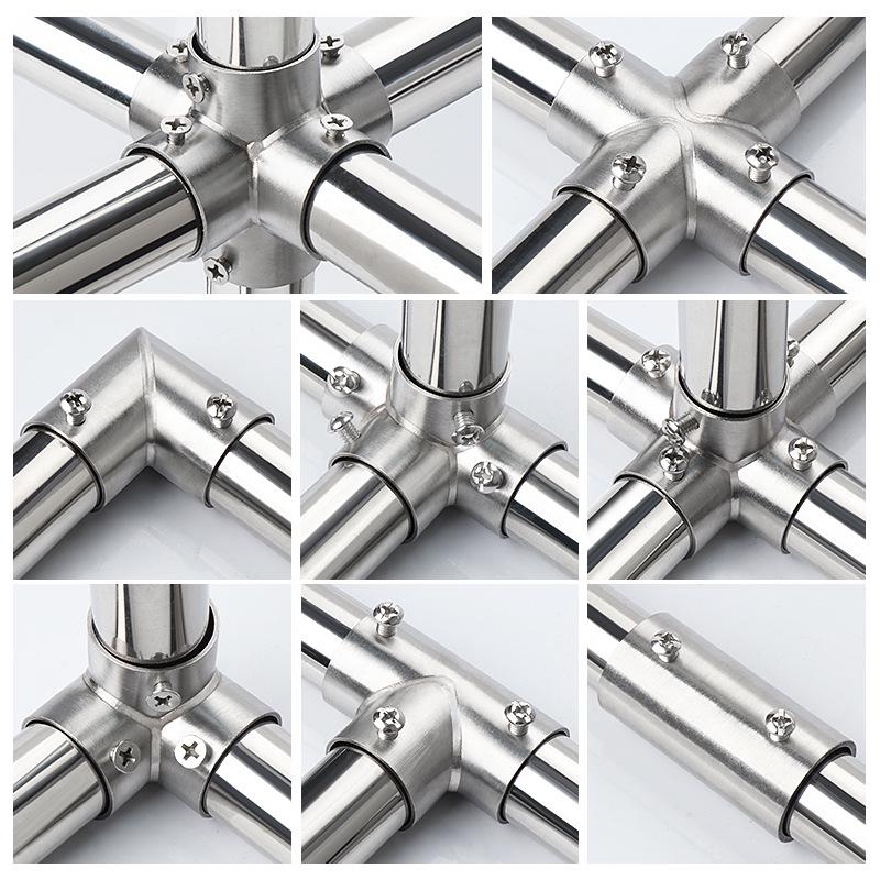 Stainless Steel Pipe Fittings for Clothes Racks and Shelves