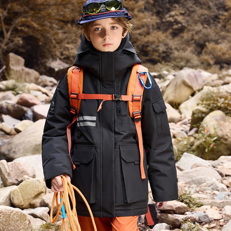 Kids' Down Jacket 2025: New Style Boy & Girl White Duck Down Parent-Child Coat, Winter Clearance.