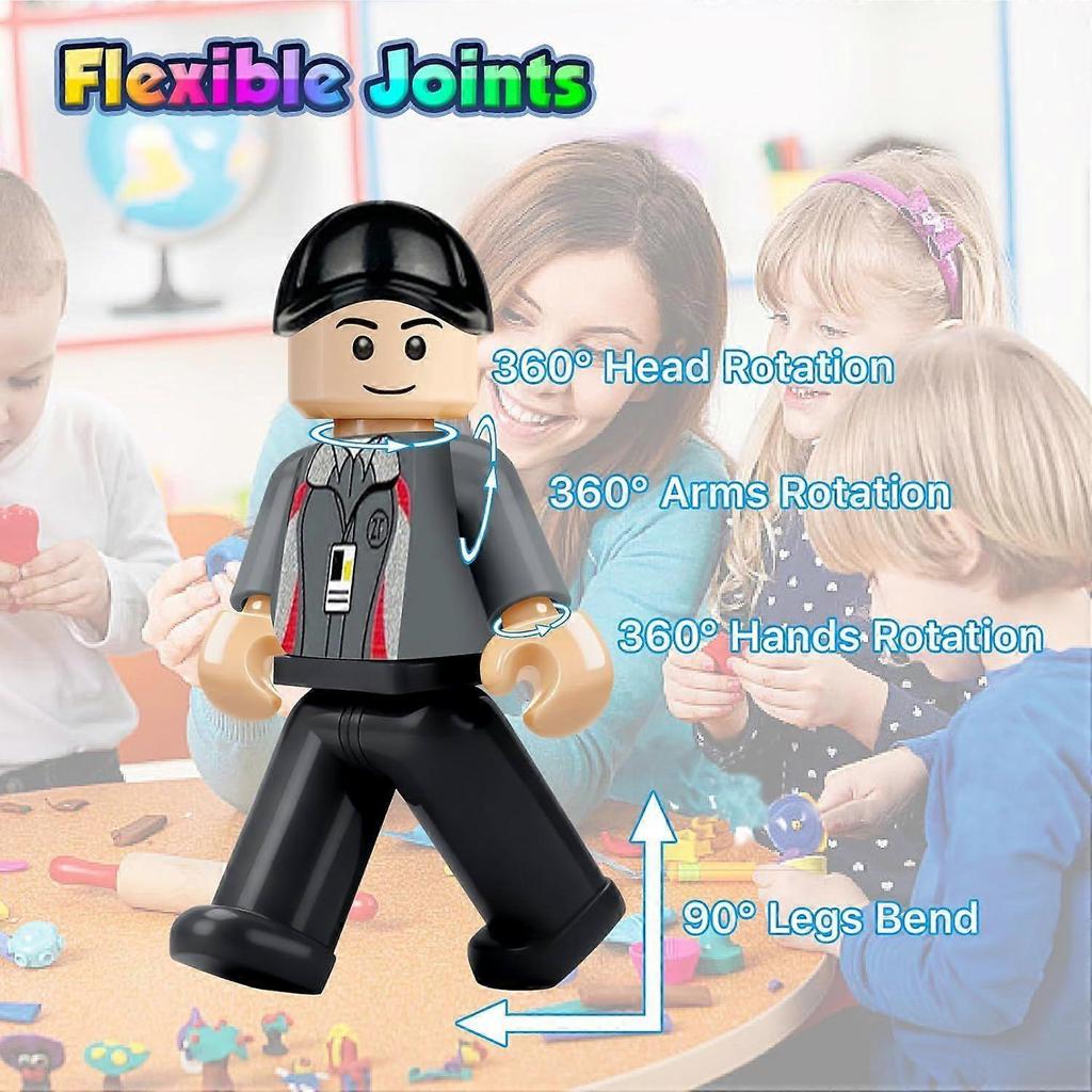 24PCS Mini Figures Building Bricks, Minifigures Stuffer, Mini People Figures Only Toy, Kids Gift for Christmas, Halloween, Birthday Party Supplies, Ea