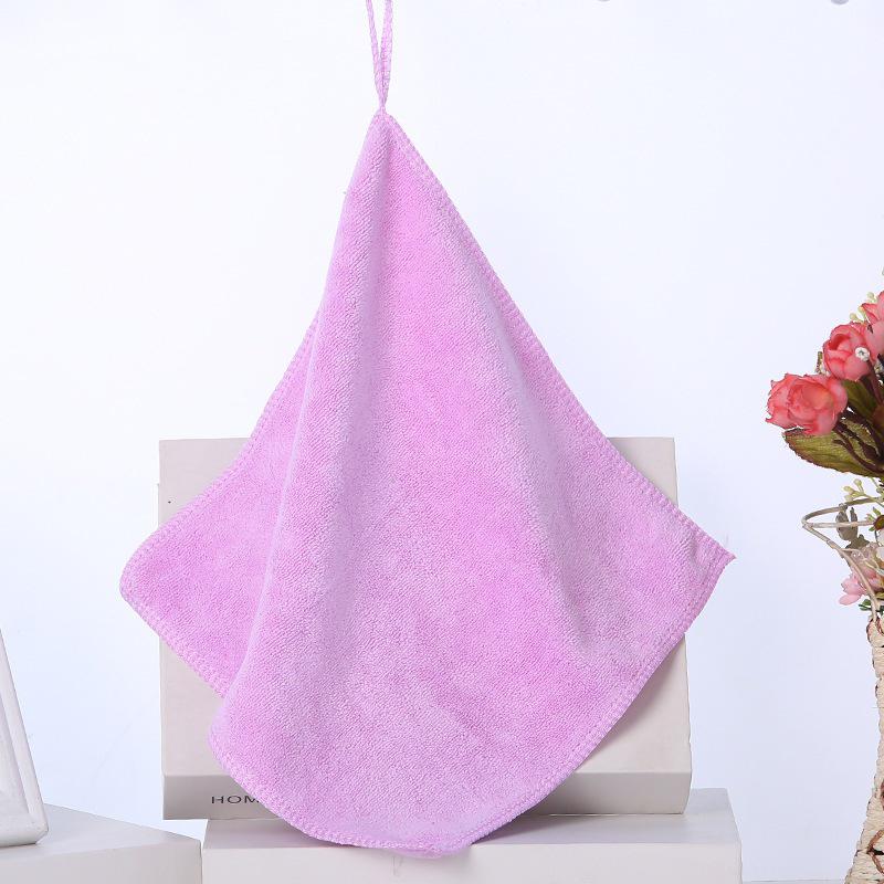 

White Absorbent Microfiber Towel: Small Hand, Sweat, Hanging Dishcloth, Children s Handkerchief Gift 30x30 cm, 27g Фіолетовий