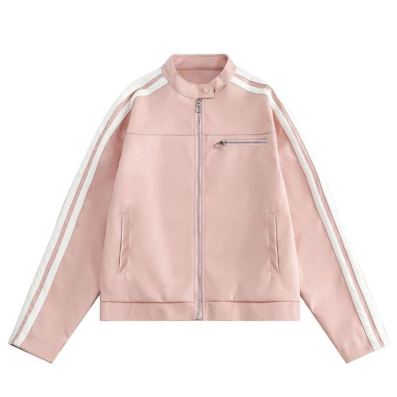 

2023 New American Vintage PU Leather Jacket Multi Pocket Zipper Casual Fashion Coat Couple High Street Harajuku Motorcycle Wear