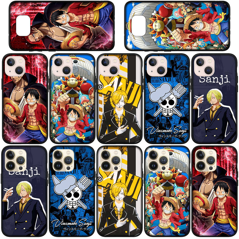 Phone Case for iPhone 17 15 16 Plus X Redmi Note 14 12 11 13 Pro Max Huawei P30 P20 Lite Y9 OPPO A60 A40 A80 A18 A16 A54 Sanji Luffy One Piece Cover