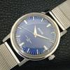VINTAGE ENICAR STAR JEWELS HAND-WINDING 160 SWISS MENS BLUE DIAL WATCH a703862-1 R213f-a703862