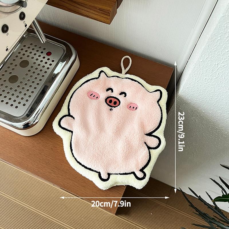 

Cartoon Goose Hand Towel Kitchen Hanging Cloth Handkerchief Absorbent Wipe Cloth Cleanning Towels Cute Kid Bathroom Hand Towel 1pc