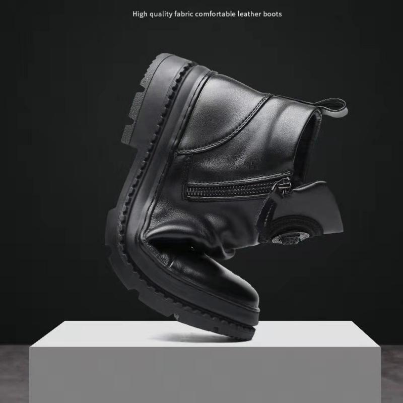 Luxury Men's Martin Style High Top Men Shoes  Motorcycle Leather Boots Zipper Retro Men's Boots Zapatillas Hombre