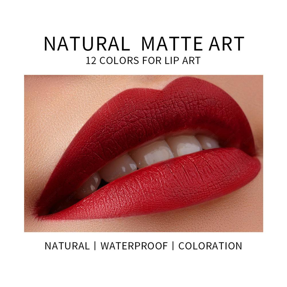 12 Colors Matte Lipsticks Waterproof Long Lasting Nude Non Stick Cup Lips Makeup Lip Tint Pen Cosmetic Daily Makeup