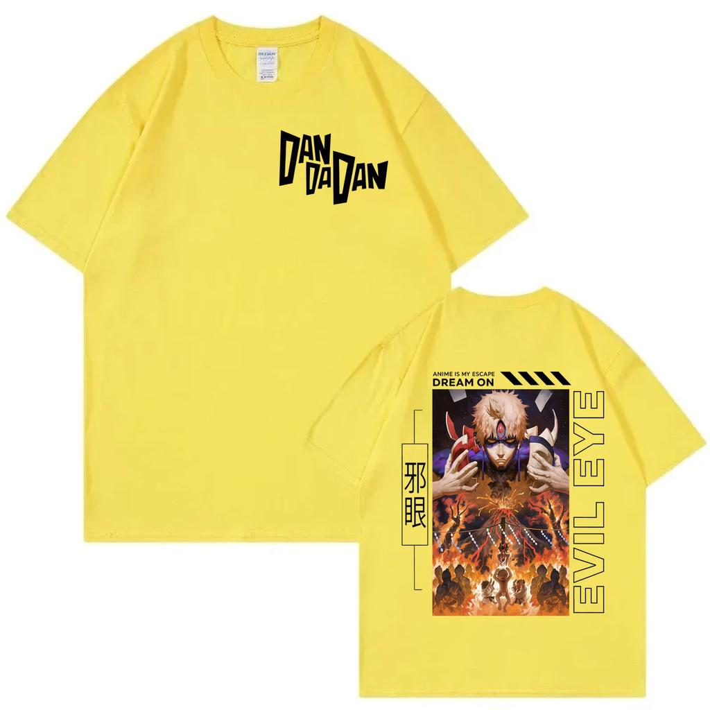Japanese Anime Dandadan Evil Eye Graphic T Shirts Gothic Fashion Vintage Short Sleeve Tshirt Men Women Casual Oversized T Shirt
