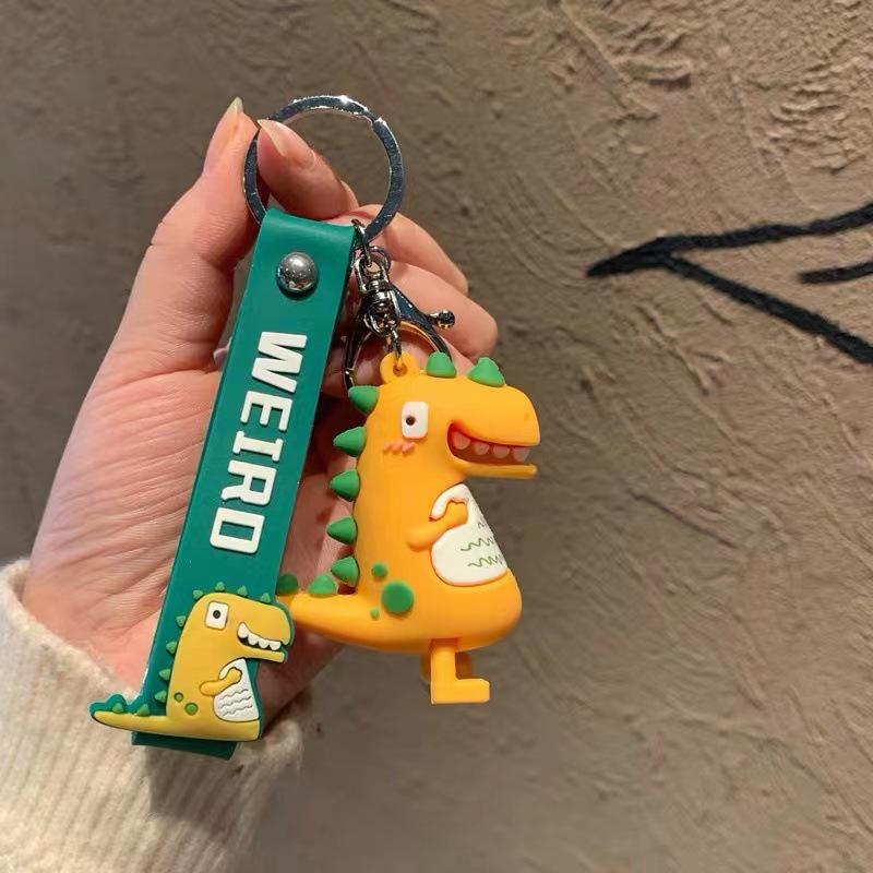 Dinosaur Cartoon Keychain Doll: Cute Phone Charm & Bag Pendant for Couples