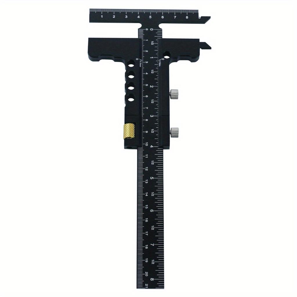 Woodworking Scriber Gauge - Aluminum Alloy Sliding Marking Gauge,T-Square Scribing Measuring Marking Framing Ruler Tool