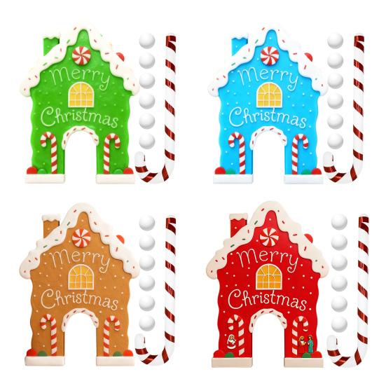 Yousheng Christmas Gingerbread Golf Game Set Indoor Party Activity Golf Game with Candy Cane Club And 6 Balls Holiday Party Games for Family Kids