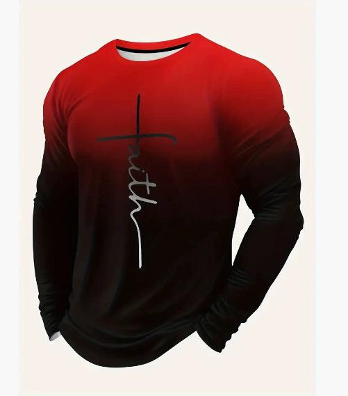 Fashion jumper long-sleeved T-shirt factory direct sales personalized style printing round neck long-sleeved top XXS