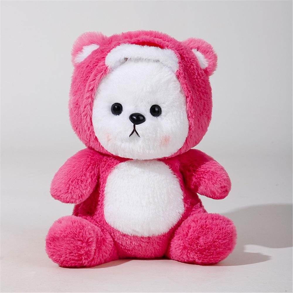 Transform Into Teddy Bear Doll Plush Toy Cute Little Bear Doll Gift