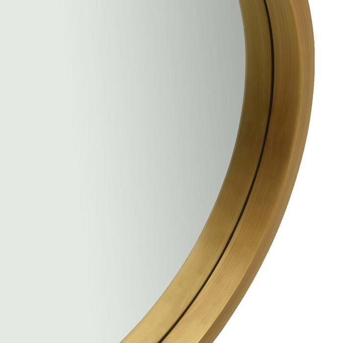 VidaXL Miroir mural avec sangle 50 cm Doré 320365