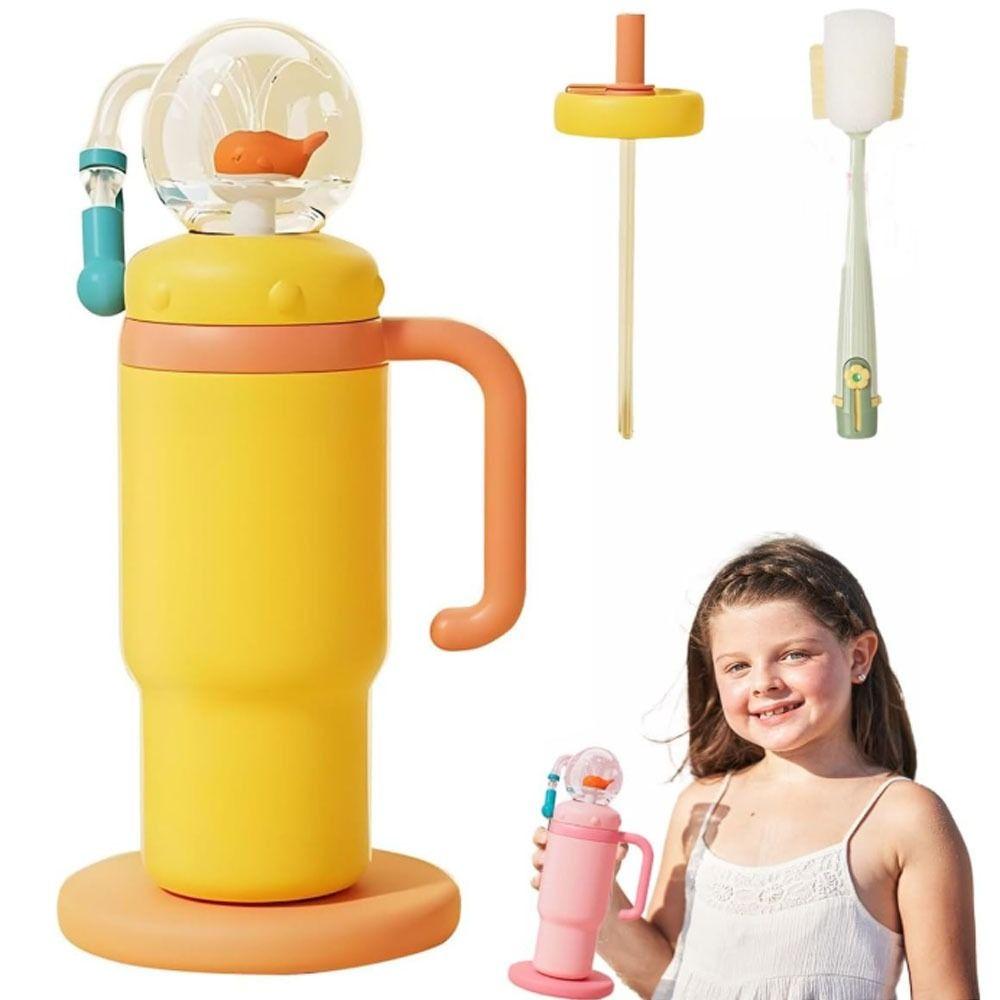 Rozšířené držadlo Velrybí fontána Tumbler Nepropustný hrnek na pití Nový velrybí hrnek