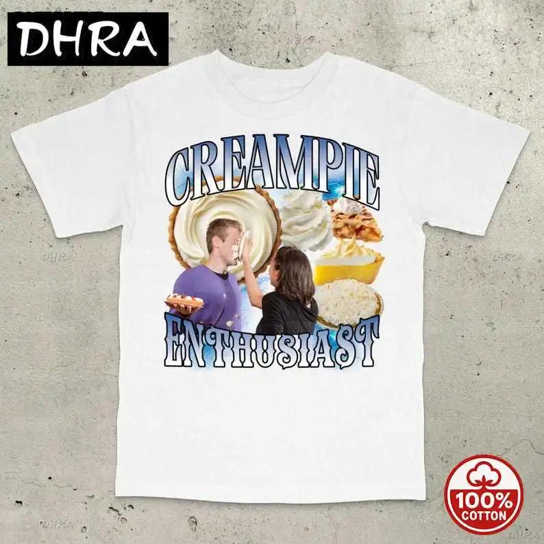 

Funny Cream Pie Enthusiast TShirt Gen Z Dank Memes 90s Vintage Bootleg Tee Trendy Soft Casual Top T Shirt Stylish Streetwear S
