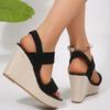 Fashion 2025 Summer High Heel Sandals Chunky Wedges Sandals Shoes for Women High Heels Plus Size 36-43 Platform Sandle Woman Casual Shoe