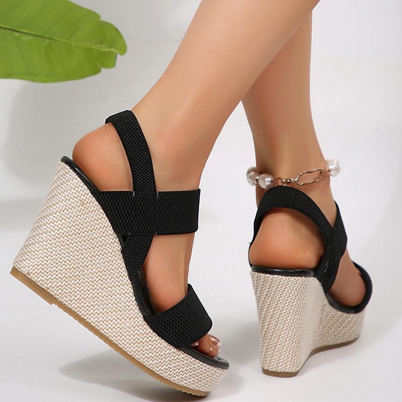 Fashion 2025 Summer High Heel Sandals Chunky Wedges Sandals Shoes for Women High Heels Plus Size 36-43 Platform Sandle Woman Casual Shoe