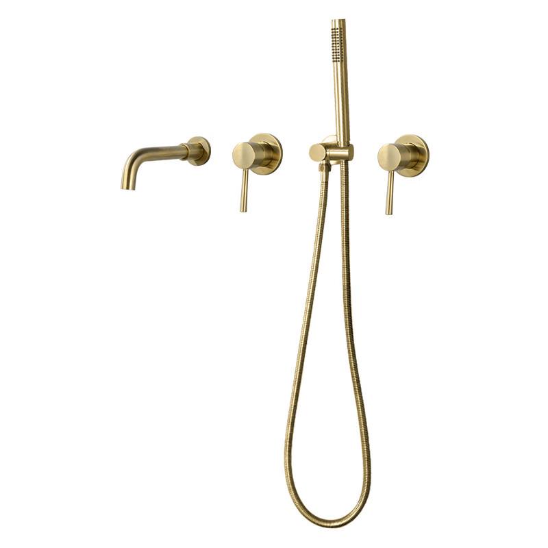 TLXT Wall-Mounted Bathtub Faucet with Swivel Spout