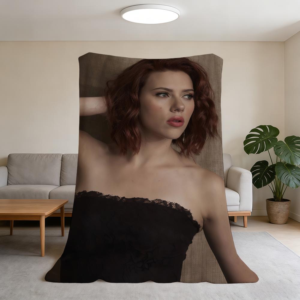 Blanket Super Warm Comfortable Plush Throw Blanket Child Home Sofa Bedroom J-Johansson S-Scarlett Actor Gift