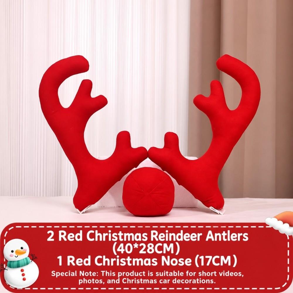 Warm Light Strip Christmas Car Decor Universal Car Reindeer Kit Festive Atmosphere
