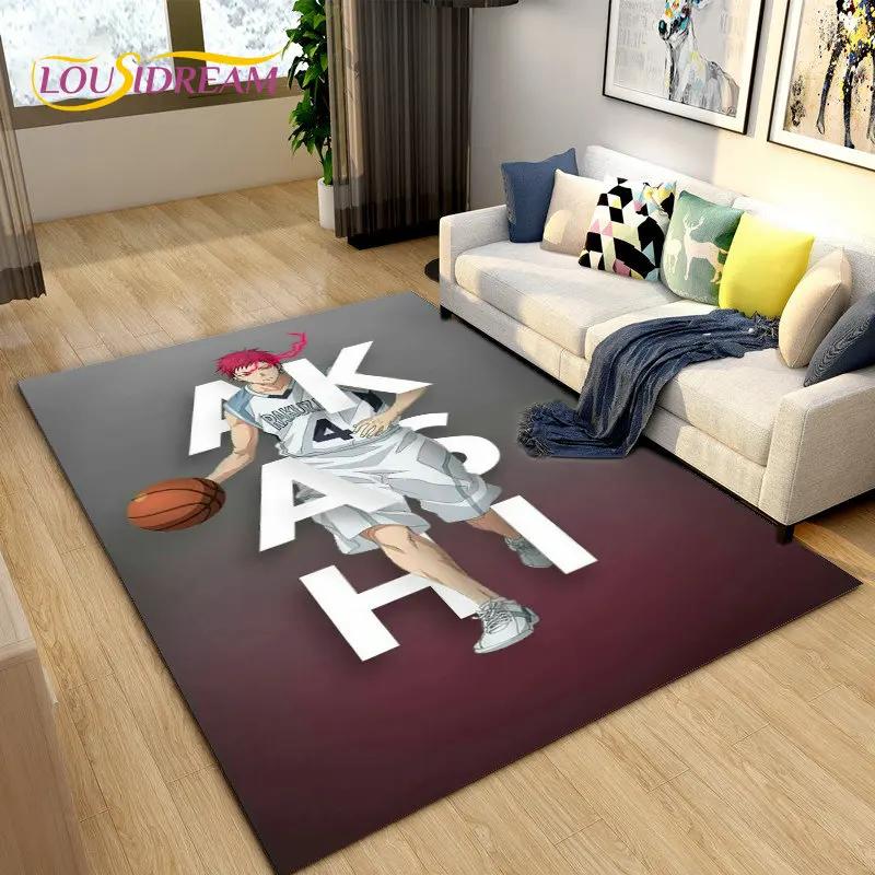 Kuroko's Basketball Anime Cartoon Area Rug,Carpet Rug for Living Room Bedroom Sofa Doormat Decoration, Kids Non-slip Floor Mat
