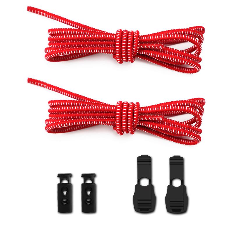 New 1Pair/3Pair Round Elastic Shoelace Unisex Quick-Release Shoelaces No-Tie Laces for Sneakers and Boots Shoe Laces