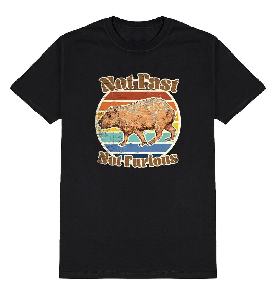 

Capybara Not Fast Not Furious T-Shirt Mens Funny Capybara Rodent Cotton M
