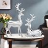 Nordic Christmas Deer Electroplating Resin Double Deer Set Home Office Desktop Decoration High Quality Resin Home Decoration
