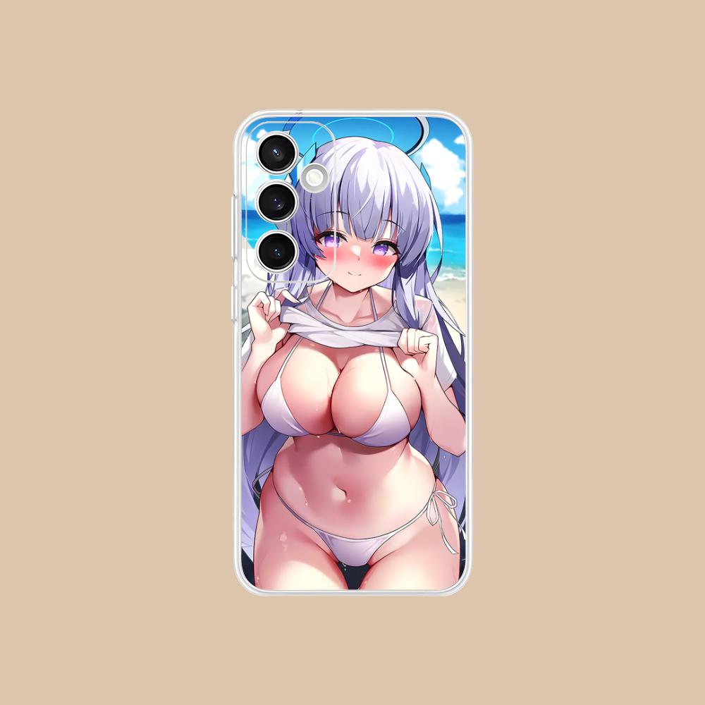 Blue Archive Ushio Noa Phone Case for Samsung Galaxy S25 S24 S23 S22 S21Plus FE Ultra Clear Colorful Cover Luxury Smartphone