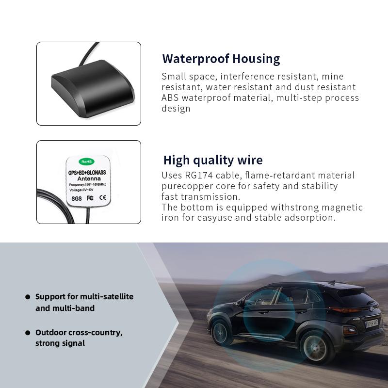 HONGXIN BEIDOU GPS GLONASS Antenna, Car Tracking Antenna, Multi-System Universal High-Gain Car Antenna