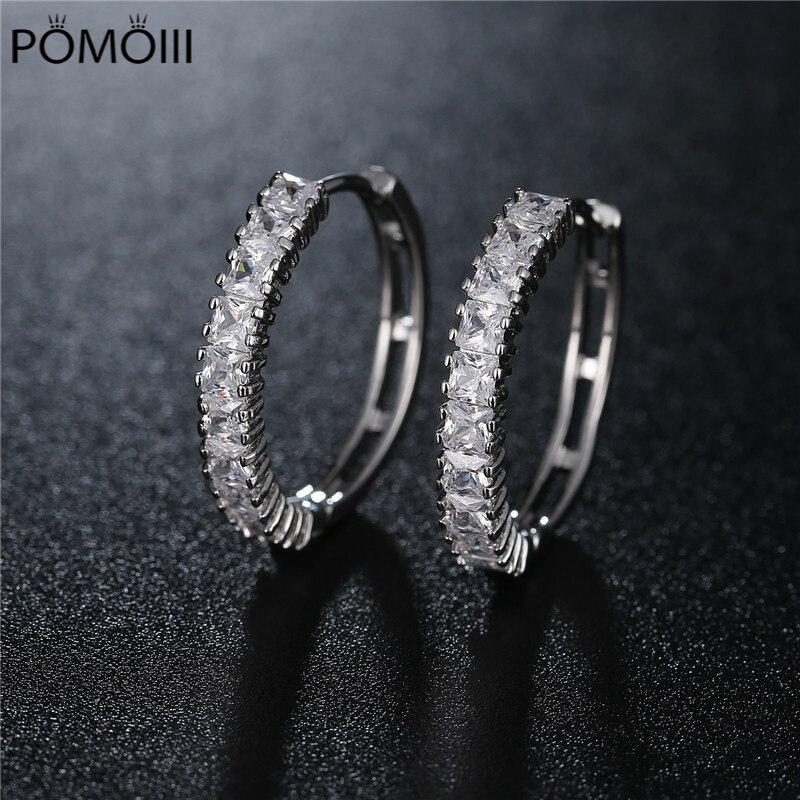 Luxus Aaa Zirkonia Creolen Große Kreis Huggie Ohrringe Für Frauen Blau Rot Edelstein Creolen Pendientes Schmuck Ohrringe