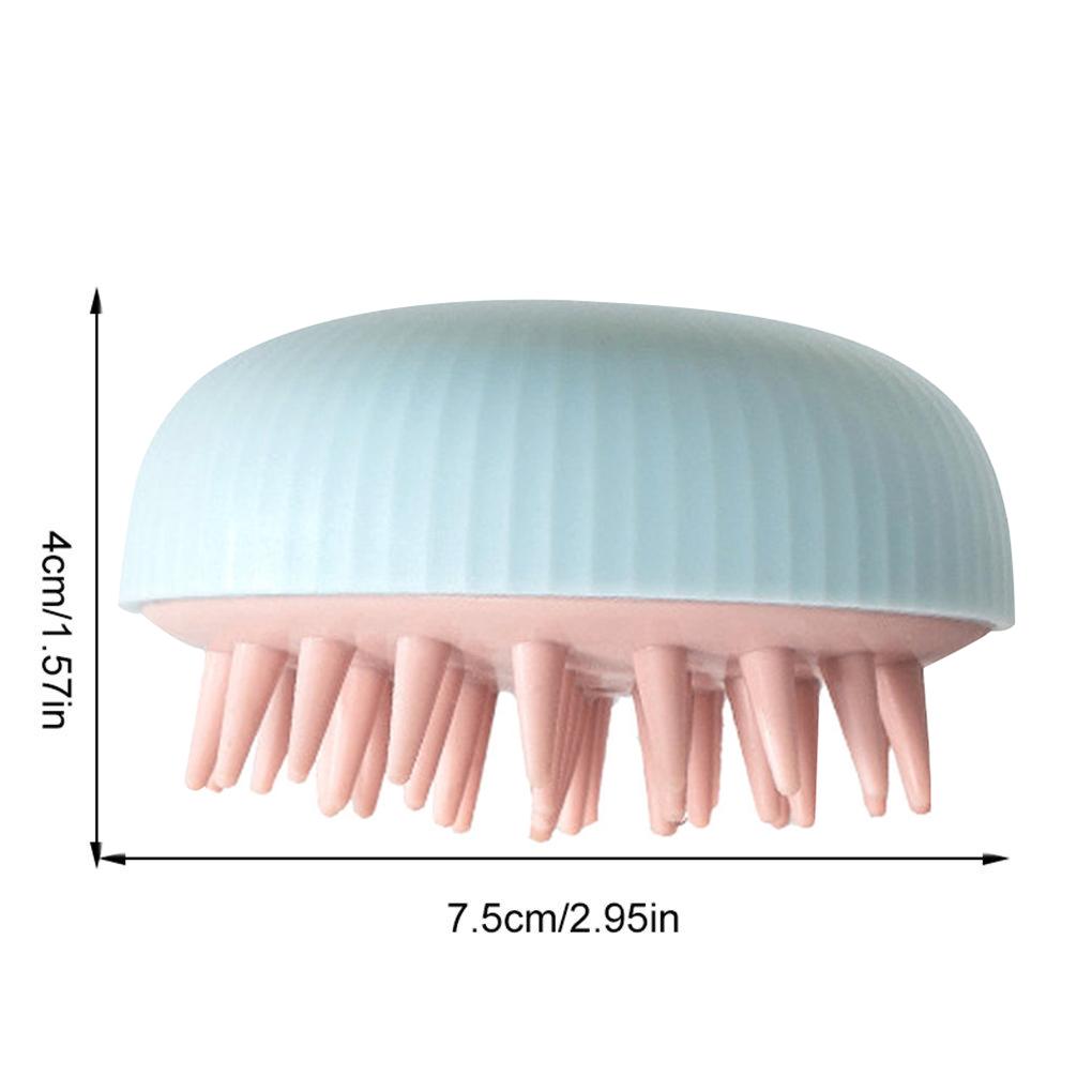 Silicone Shampoo Brush Hair Scalp Massager Portable Shower Scrubbing Brush for Exfoliating