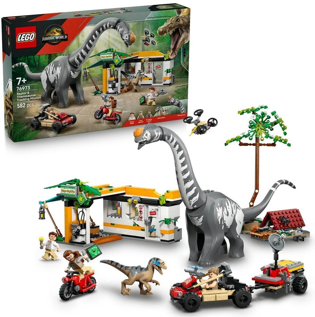 LEGO конструктор Jurassic World – Раптор и Титанозавр: Великий следопыт (76973)