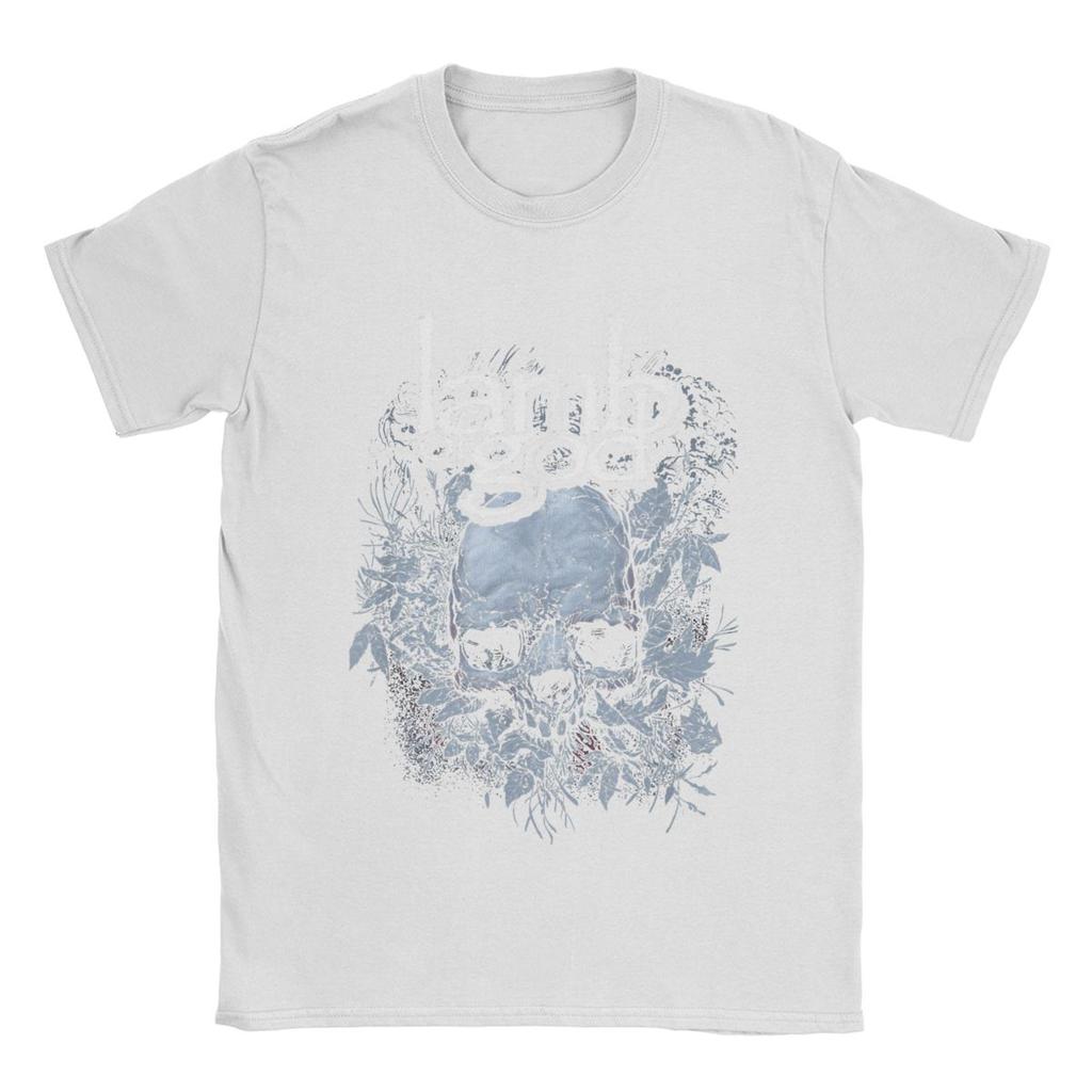 Lamb Of God Skull T-Shirts Men Crazy Cotton Tees Round Neck Short Sleeve T Shirt Birthday Present Clothes