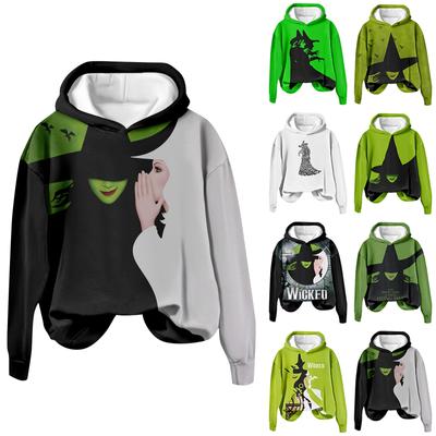 Women's Tops Sweatshirt Print Round Neck Hooded Casual