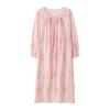 Cainiqing Autumn Women's Long-Sleeve Cotton Nightgown with Bra Pads - Maternity and Extended Length Dress for Home, Fall, and Spring.