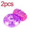 2PCS Adult Sex Game Toys Vibrating Delay Ring Vibrator Fine Tight Delay Lasting Lock Loop Crystal Vibration Sex Toys