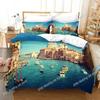 3D Print New York City Night View Bedding Set 3D Printed Suitable For Bedroom Duvet Cover Set With Pillowcases Kids Home Textile