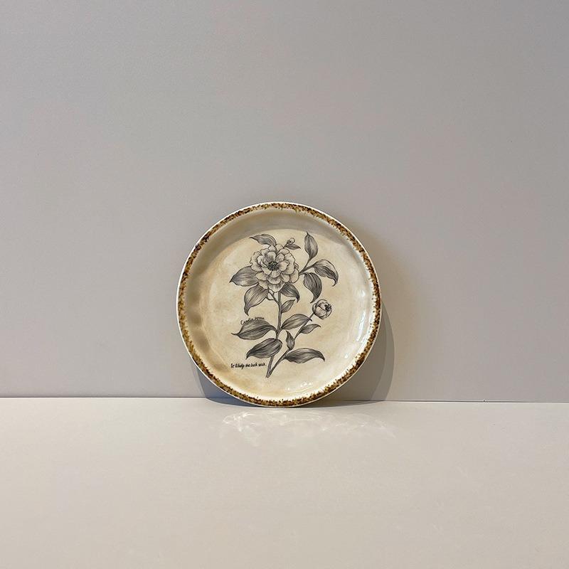 

Винтажная керамическая маленькая тарелка 6 дюймов для десерта, закуски, фруктов, торта, блюдце для косточек, ретро домашняя посуда