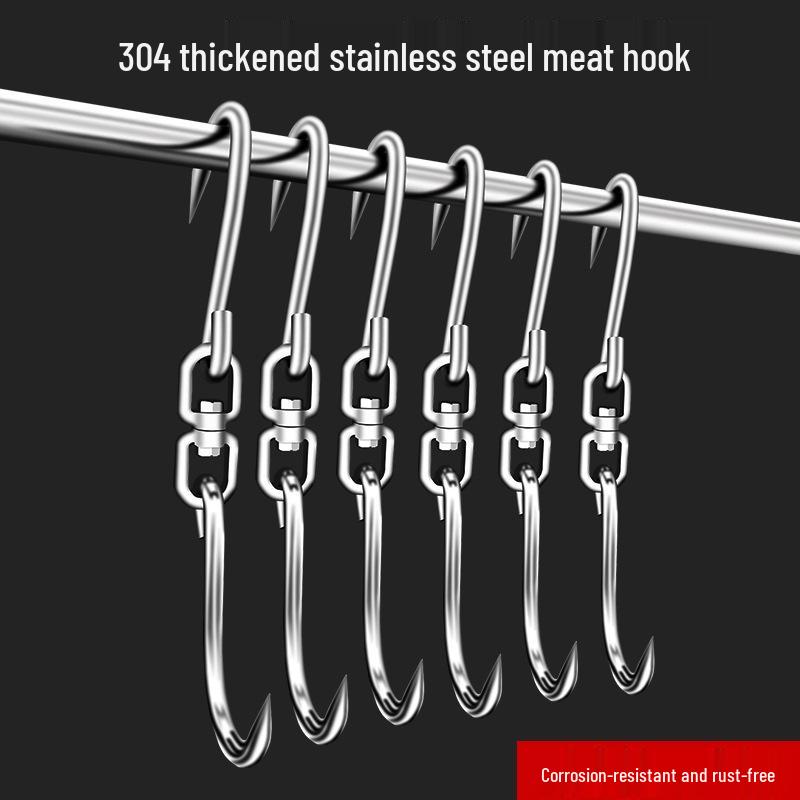 Solide Verdickte Fleischerhaken zum Aufhängen für Schweinefleisch, Rindfleisch, Hammelfleisch und Speck
