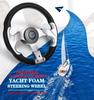 Alloy Boat Steering Wheel Reusable Detachable 3 Spokes Outdoor Kayak Helm Rudder Hardware Accessories with Center Cap