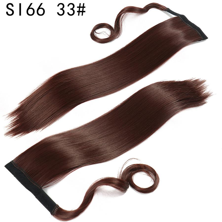 LISI HAIR Synthetic Fibers Are Clipped Onto A Ponytail Hairpin To Extend The Length of A Woman's Hair At High Temperature