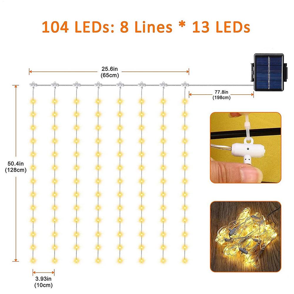 

Solar Powered Umbrella Light With 8 Strings Waterproof LED String Lamp Creates Magicals Ambiance For Patio Garden, Deck Nights