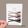 Frosted Coffee Hair Clips for Women - Forehead Bangs & Flyaway Control, Duckbill Design, Autumn/Winter Accessories