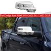 For Dodge Ram 1500 Car Rearview Side Mirror Cover Wing Cap Exterior Door Housing Shell Trim Sticker