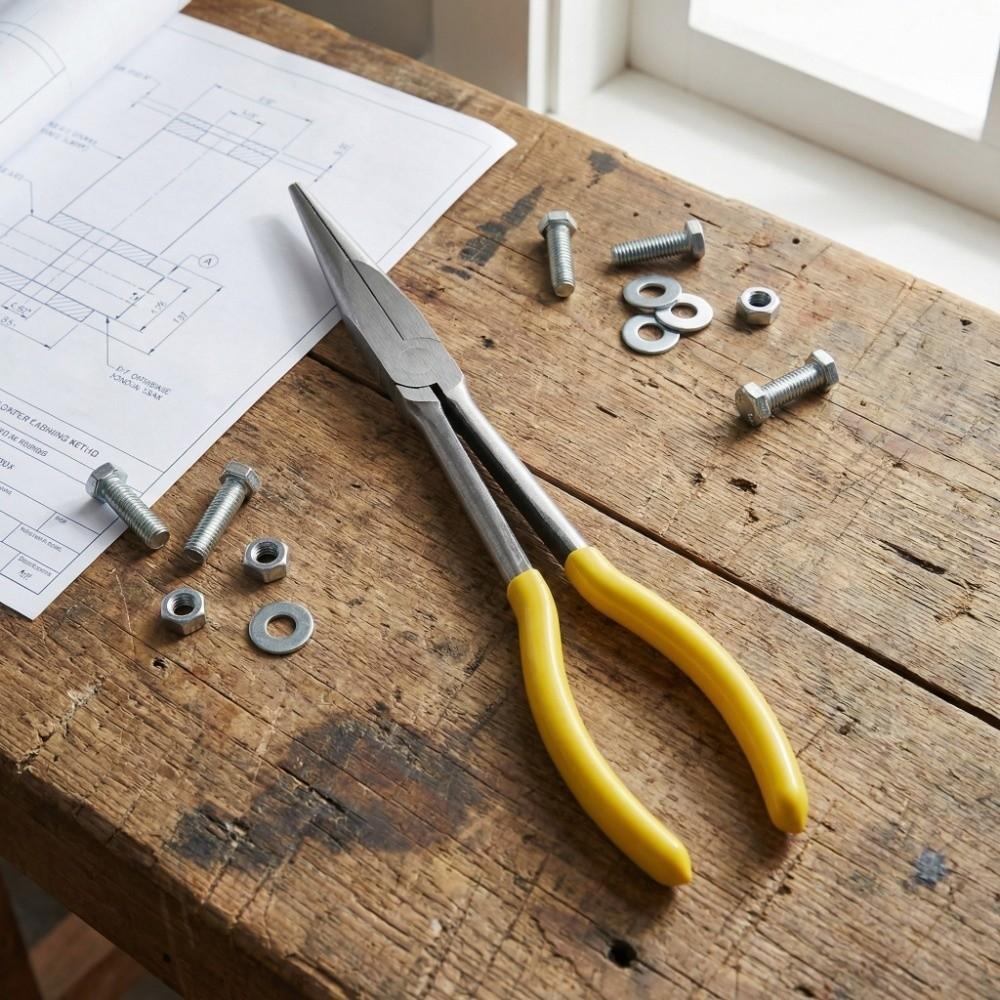 Long Long Nose Pliers Extended Bent Nose Pliers Convenient Hand Pliers Household Use